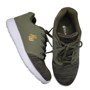 Rocawear | Delancey Olive Green Textile Neutral Lace Up Casual Sneakers Boy's 13